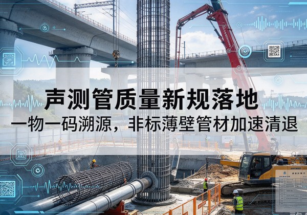 城中声测管质量新规落地，一物一码溯源，非标薄壁管材加速清退